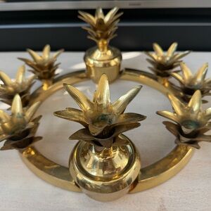 Vintage brass Pineapple Candelabra
